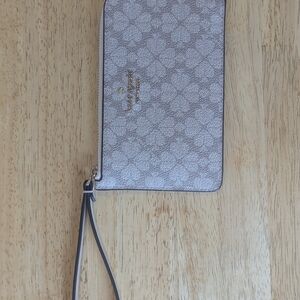 Kate Spade Gray/Beige Wristlet